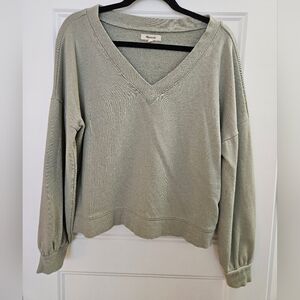 Madewell V-Neck Sweater - Soft Sage